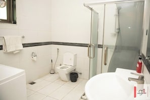 Family Room, City View | Bathroom | Shower, free toiletries, towels, soap