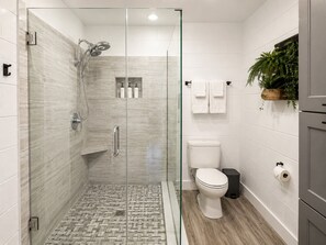 Shower, hair dryer - Ocean View Balcony | 4 Min Walk to Beach | Romantic Theme (Manhattan Beach)