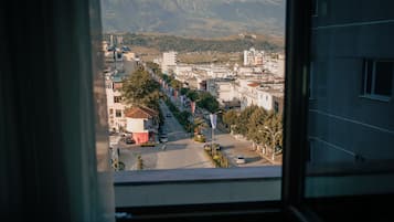 Vue sur la ville depuis lâhĂ©bergement