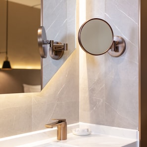 Classic Double Room, City View | Bathroom | Shower, hair dryer, slippers, towels