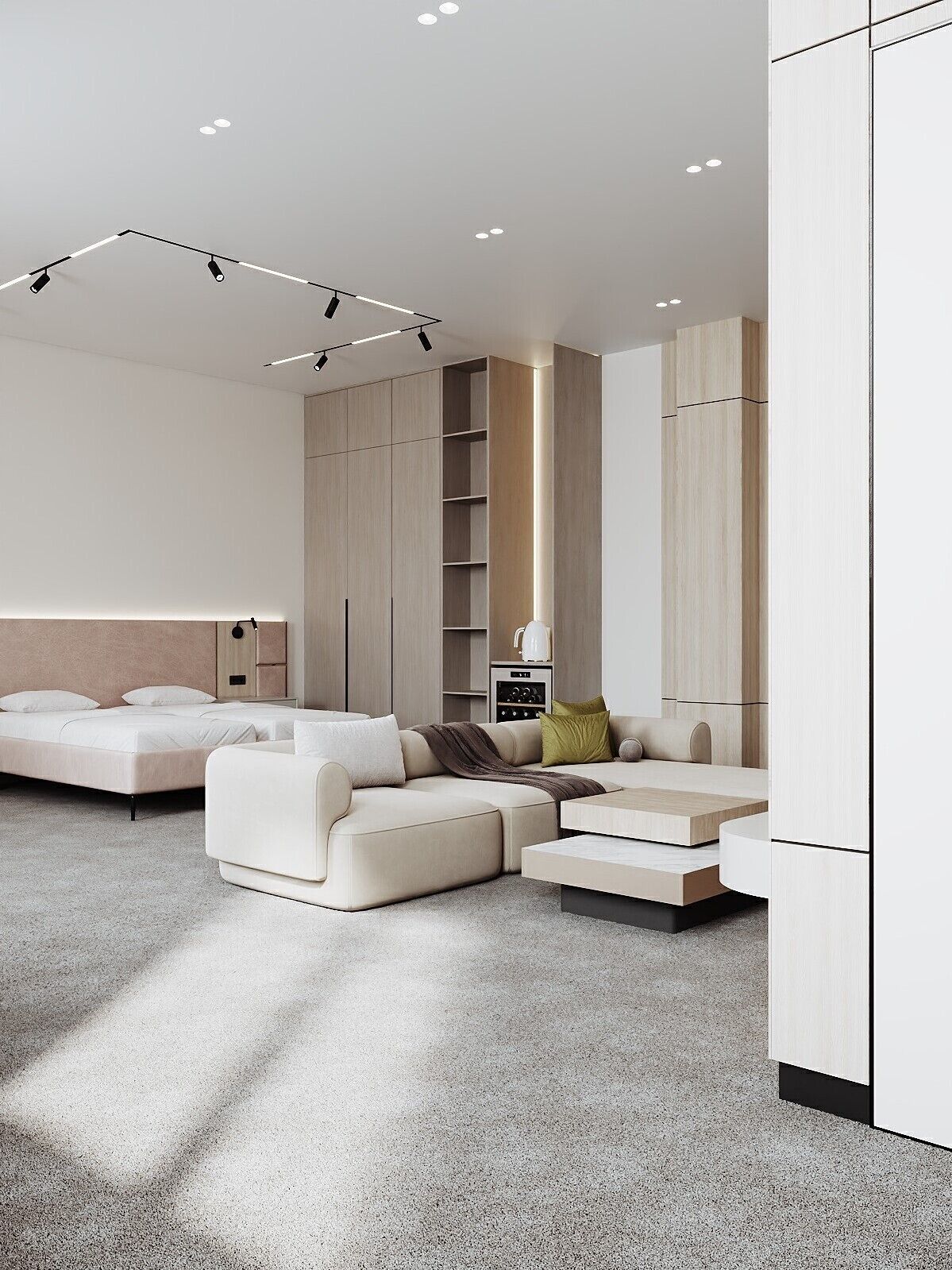 コンフォート ダブルまたはツインルーム バルコニー | リビング エリア | 43 インチの薄型テレビ (デジタル放送視聴可)