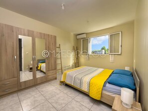 1 bedroom, iron/ironing board, bed sheets