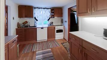 Fridge, oven, stovetop, dishwasher