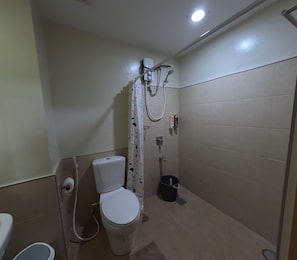 Ducha, secador de pelo, bidet, toallas