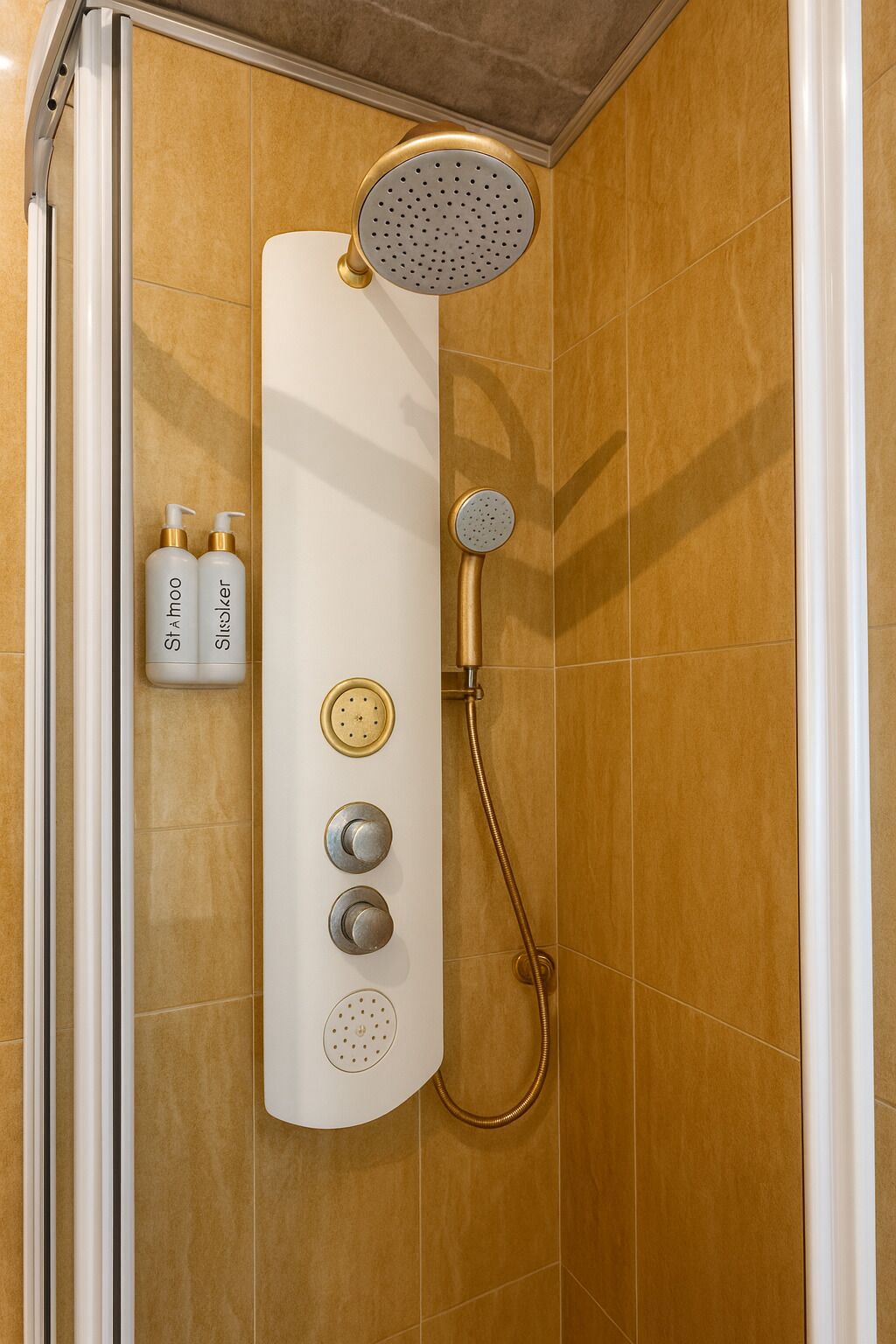 Een haardroger, handdoeken