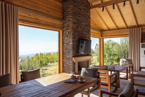 Family Chalet, Mountain View | In-room safe, desk, laptop workspace, blackout drapes