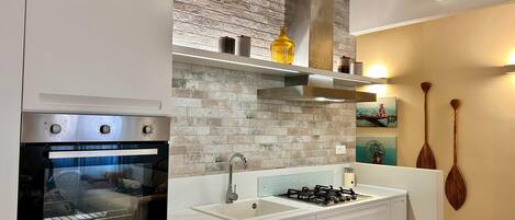 Fridge, oven, stovetop, dishwasher