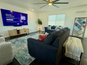 Smart TV, video games, table football, stereo