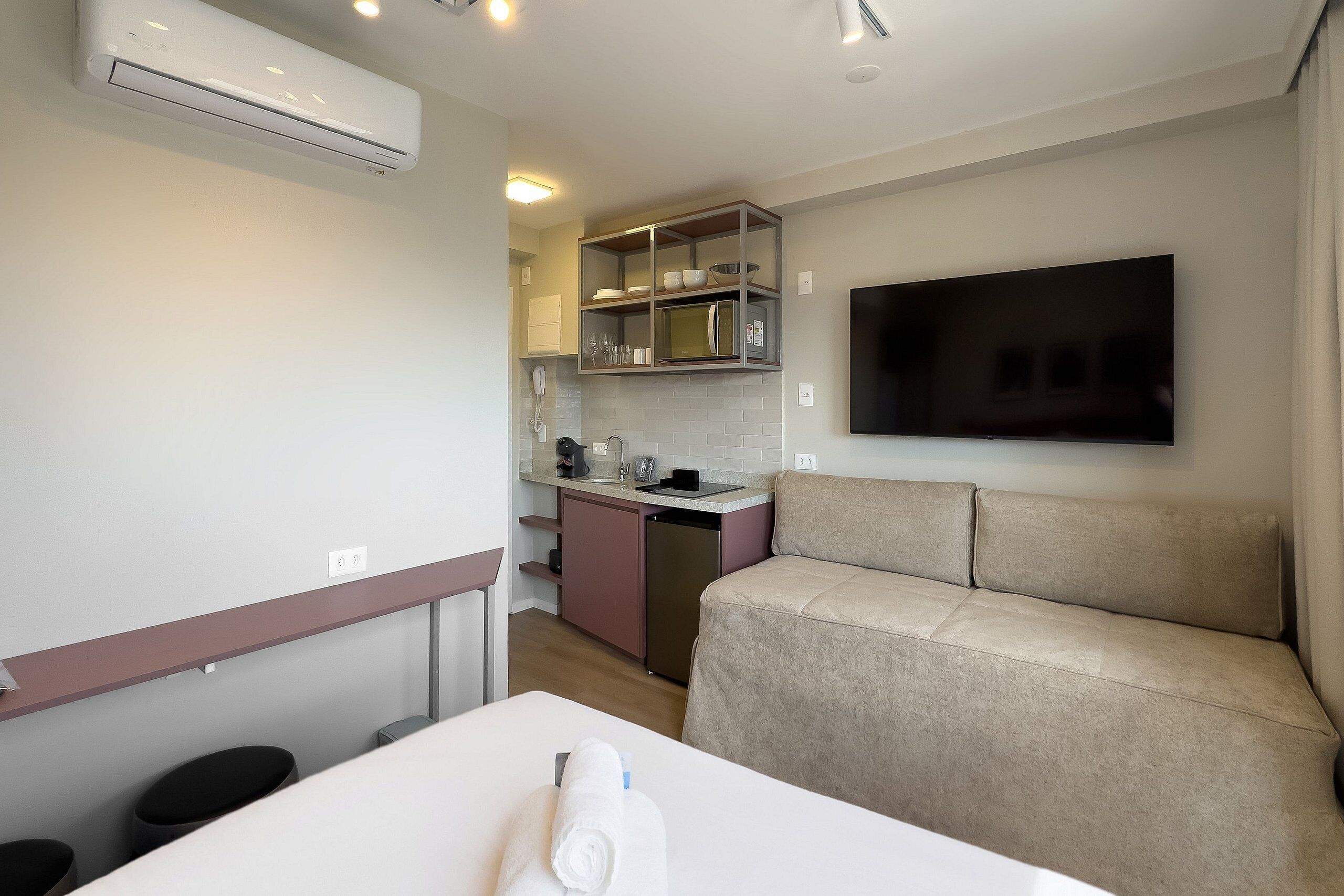 Family Studio | Living area | 55-inch Smart TV with digital channels, Netflix, pay movies