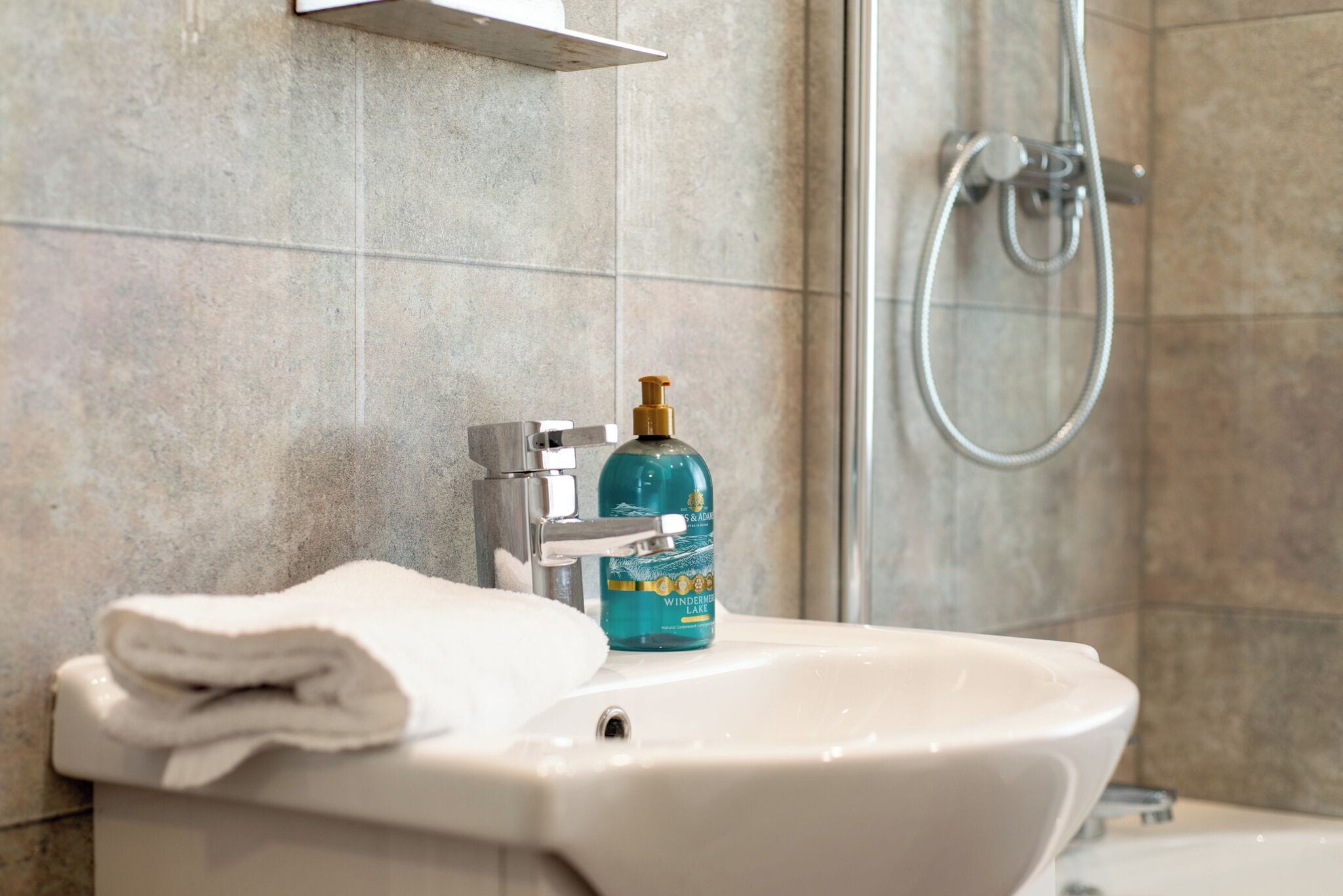 Hair dryer, towels