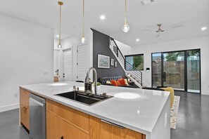 Interior - Full Duplex ATX Modern Creekside Retreat + Hot Tub (Austin)
