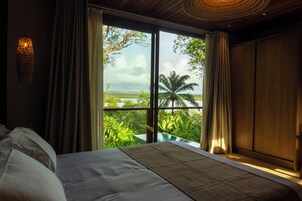 Suíte executiva, vista para o mar | Cofres nos quartos, cortinas blackout, Wi-Fi de cortesia