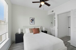 Desk, iron/ironing board, travel cot, free WiFi