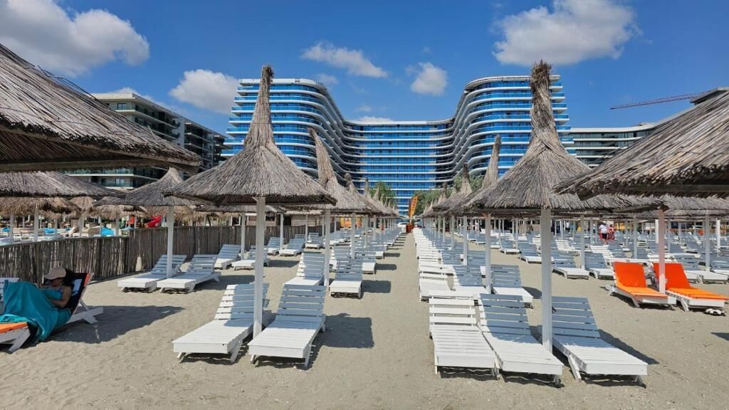 Private beach, windsurfing, beach bar