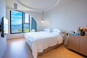 Comfort-Doppelzimmer, Meerblick | Verdunkelungsvorhänge, schallisolierte Zimmer, kostenloses WLAN