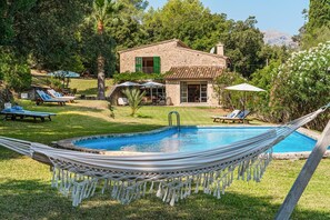 Pool - Villa 'Can Perot' with Mountain View, Private Pool and Wi-Fi (Pollença)