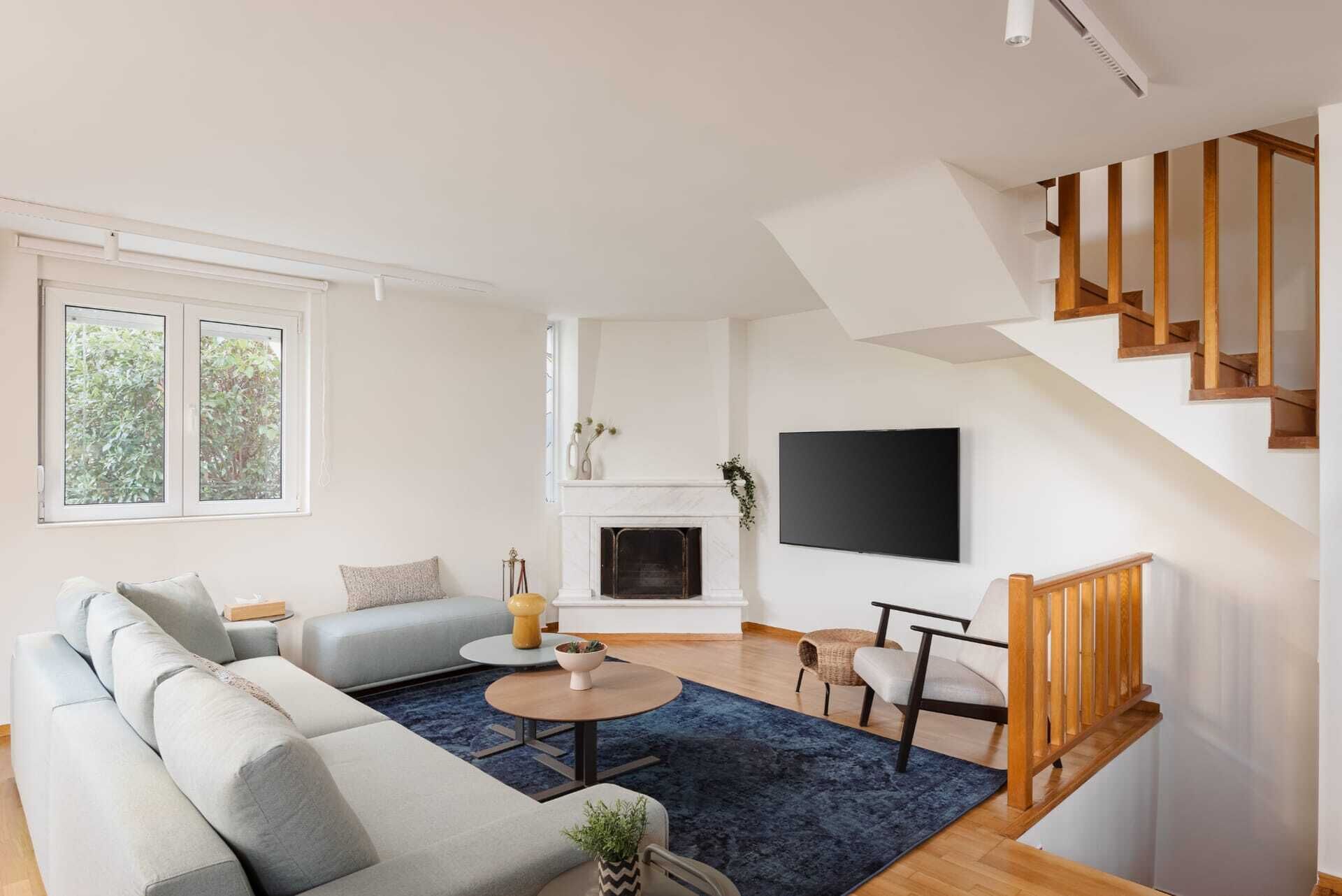 TV connectée, cheminée