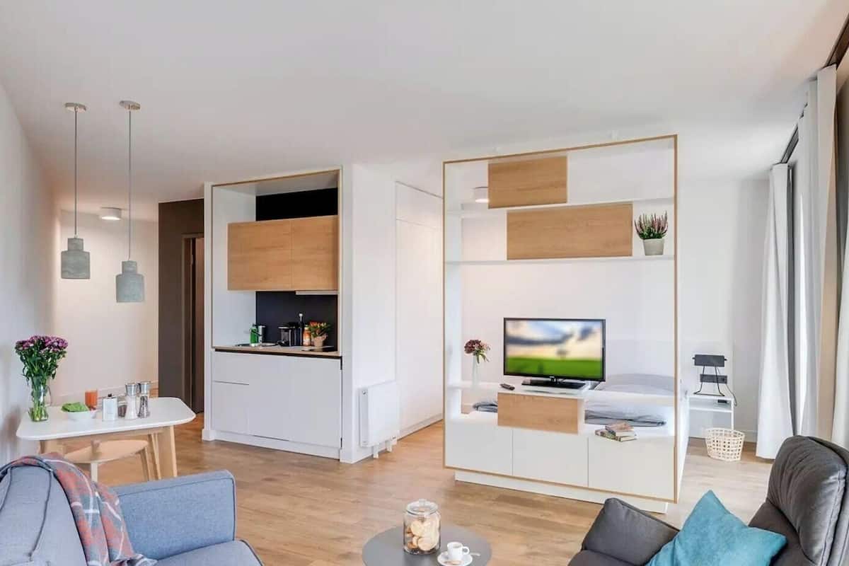 Deluxe studio | Hypoallergeen beddengoed, verduisterende gordijnen