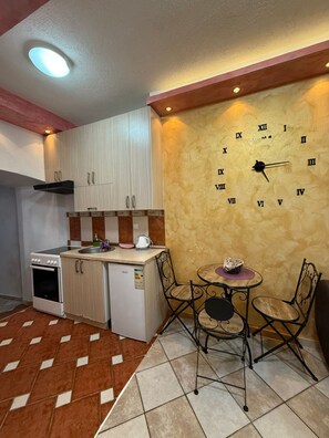 Fridge, oven, dishwasher, electric kettle
