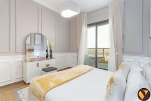 ラグジュアリー アパートメント バルコニー シティビュー | アイロン / アイロン台、WiFi (無料)