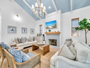 TV, offices - WaterColor Cottage Retreat | Sleeps 10 (Santa Rosa Beach)