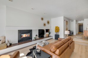 Télévision, cheminée