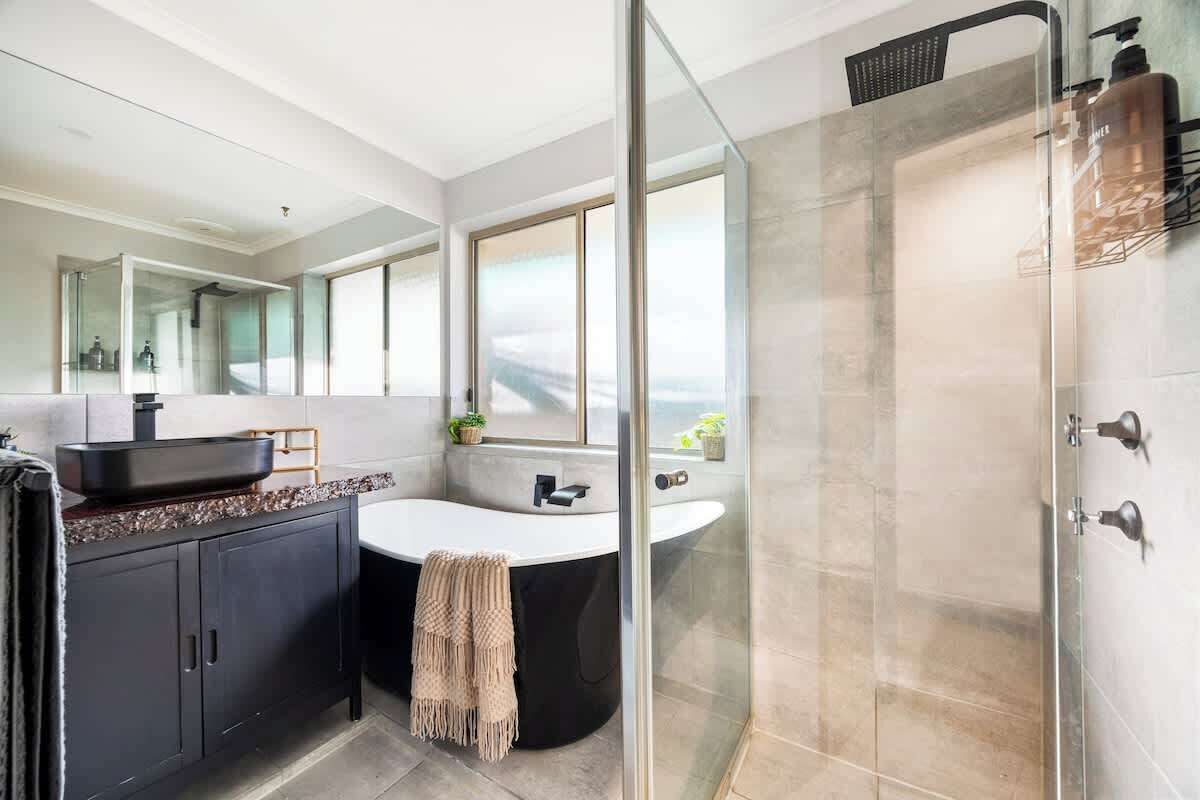 Shower, hair dryer