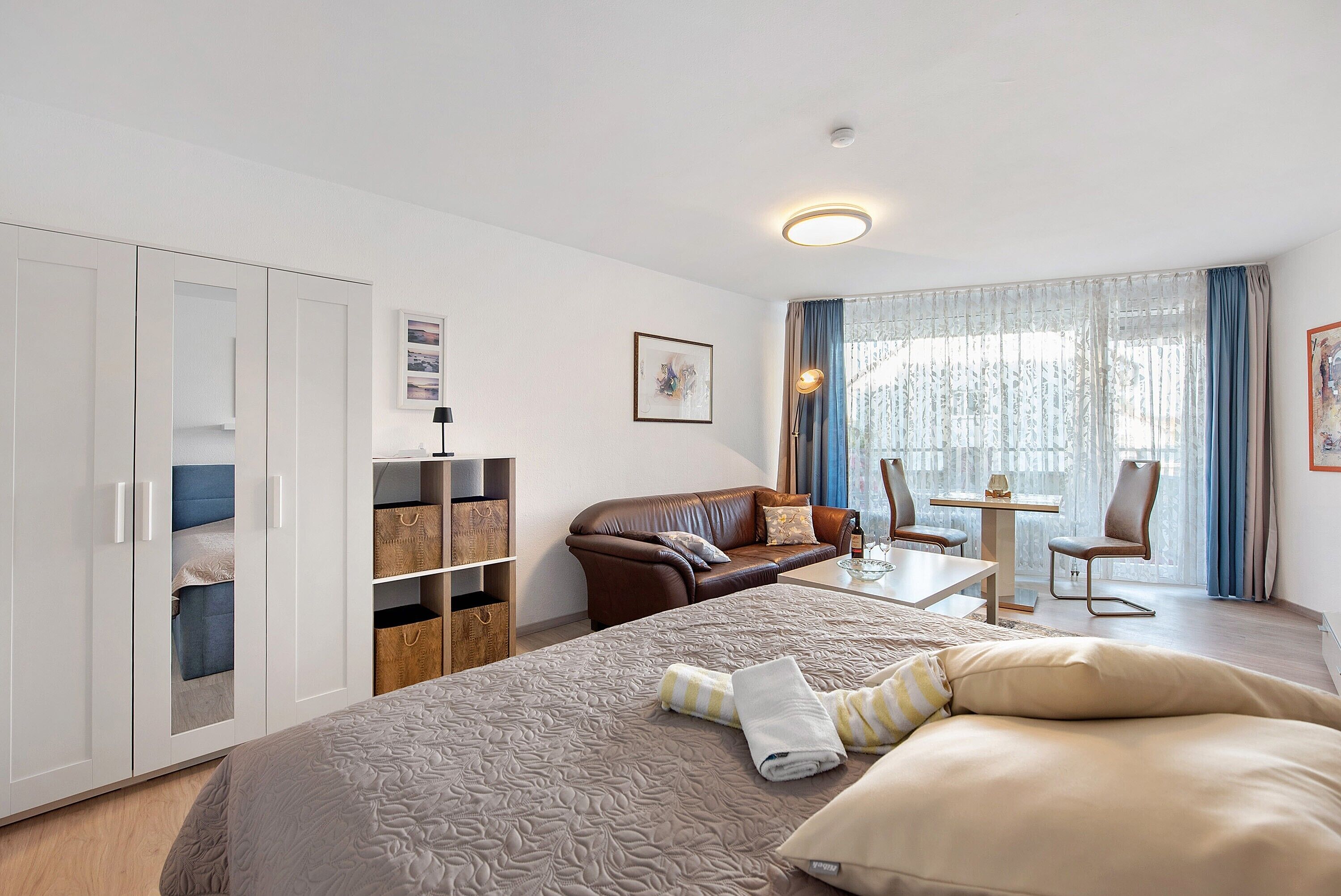 1 bedroom, iron/ironing board, bed sheets