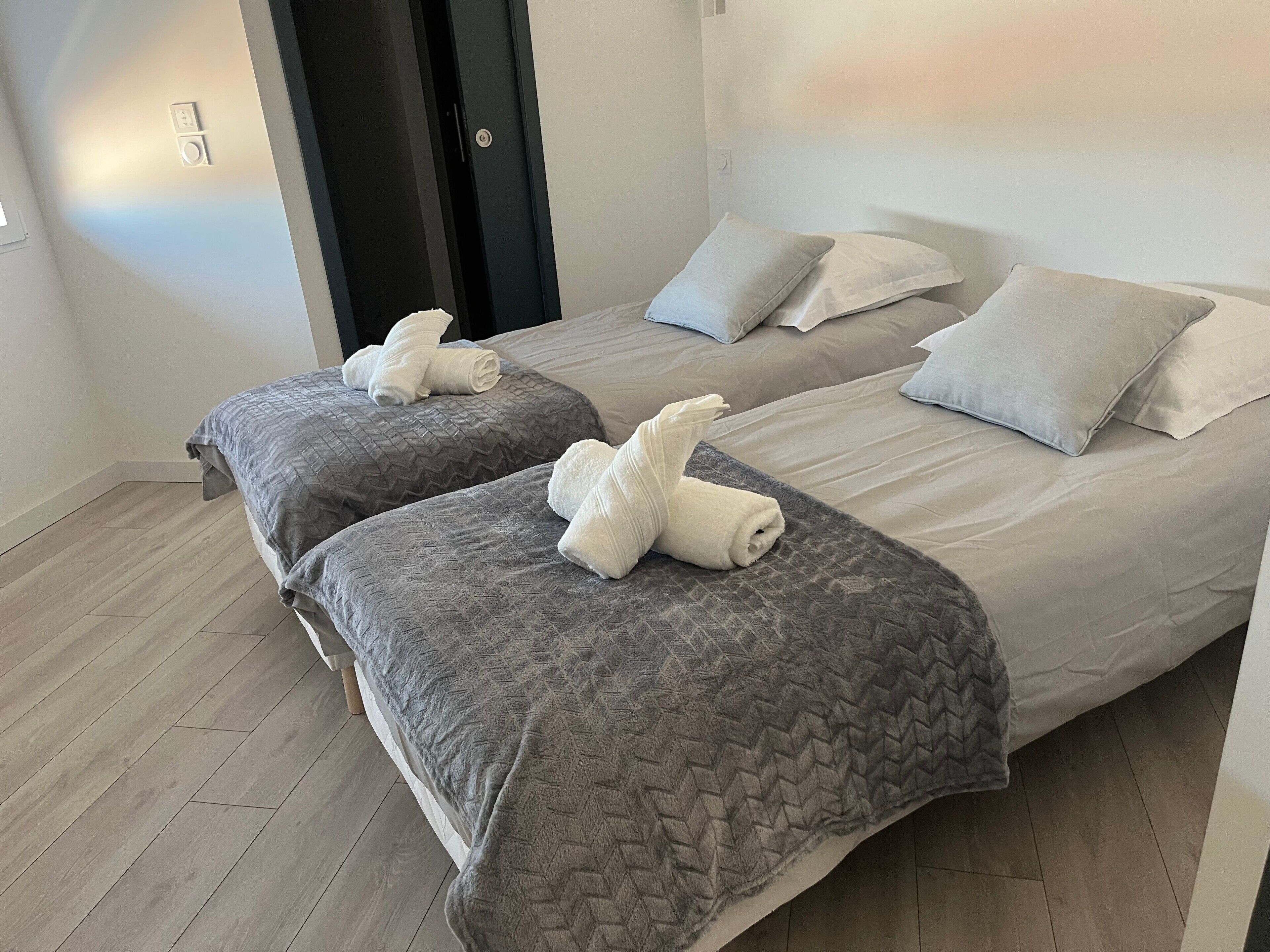 2 chambres, draps fournis