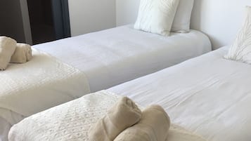 2 bedrooms, bed sheets