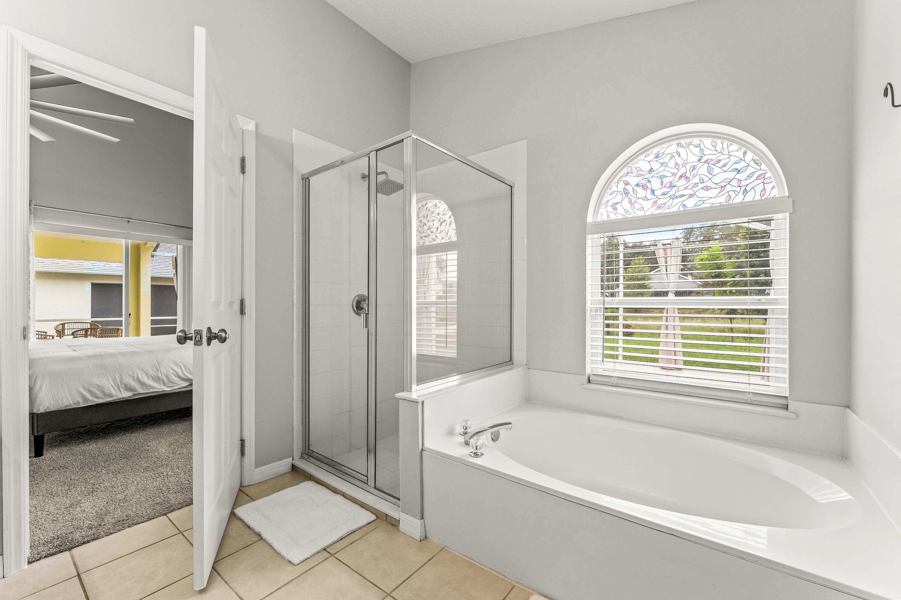 Maison, plusieurs lits, accès piscine, vue piscine (The Sunny Spot) | Salle de bain | Serviettes fournies