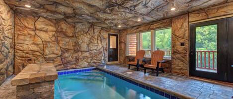 Indoor pool, a heated pool