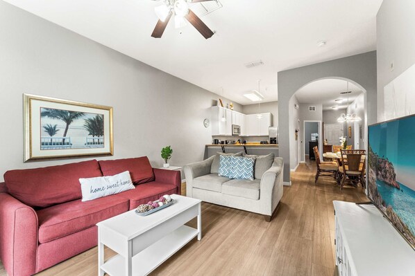 Condo, Multiple Beds, Balcony, Garden View (Palm Breeze) | Living area - Palm Breeze At Bahama Bay 8ppl (Davenport)