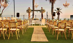 Outdoor wedding area