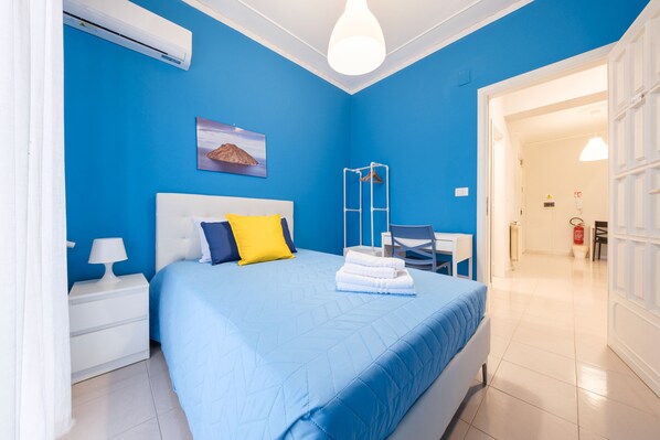 1 غرفة نوم وواي فاي وملاءات أسرّة