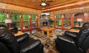 Interior - Emerald and Evergreen at Sherwood – 6BR Luxury Cabin with Pool and Theater (Pigeon Forge)