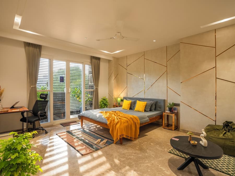 Habitación Premium doble, balcón, vistas a la ciudad | Espacio para trabajar con un portátil y sistema de insonorización