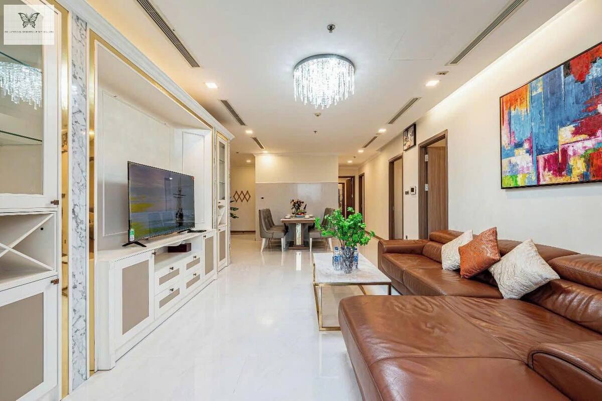 Luxury-Apartment, 4 Schlafzimmer, Stadtblick, Turm | Wohnbereich