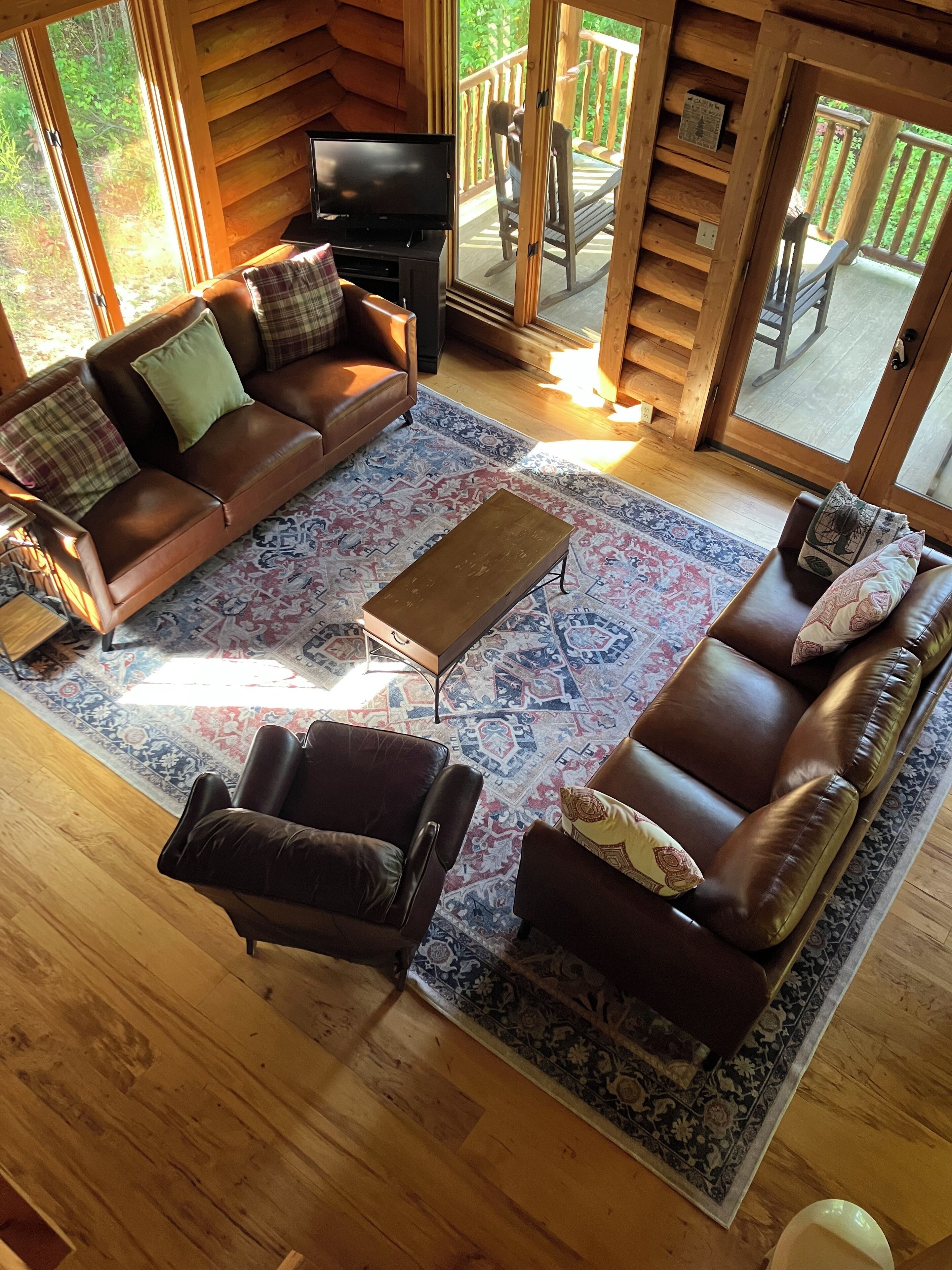 TV, DVD player, video library