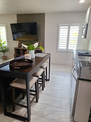 Microwave, oven, stovetop, dishwasher