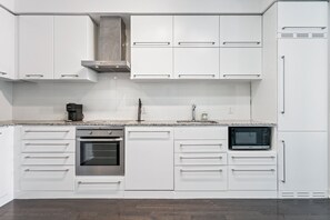 Microwave, oven, stovetop, dishwasher