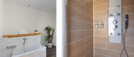 Shower, hair dryer