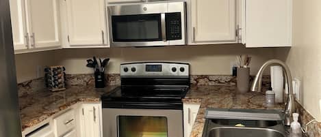Microwave, oven, stovetop, dishwasher