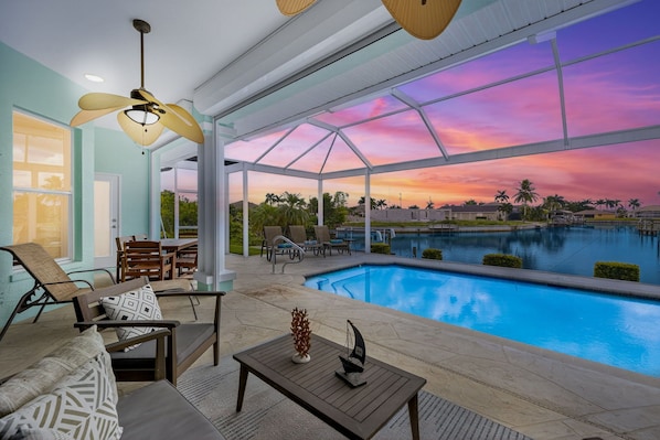 Outdoor pool, a heated pool