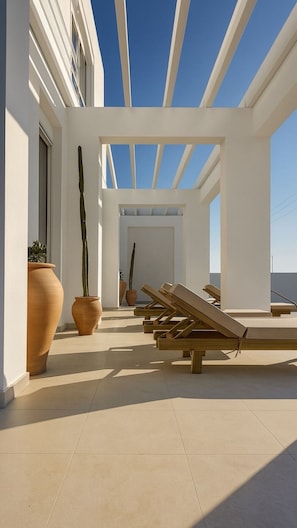 Luxury Villa, Balcony, Garden View | Terrace/patio - Seapalm Villa (Rhodes)