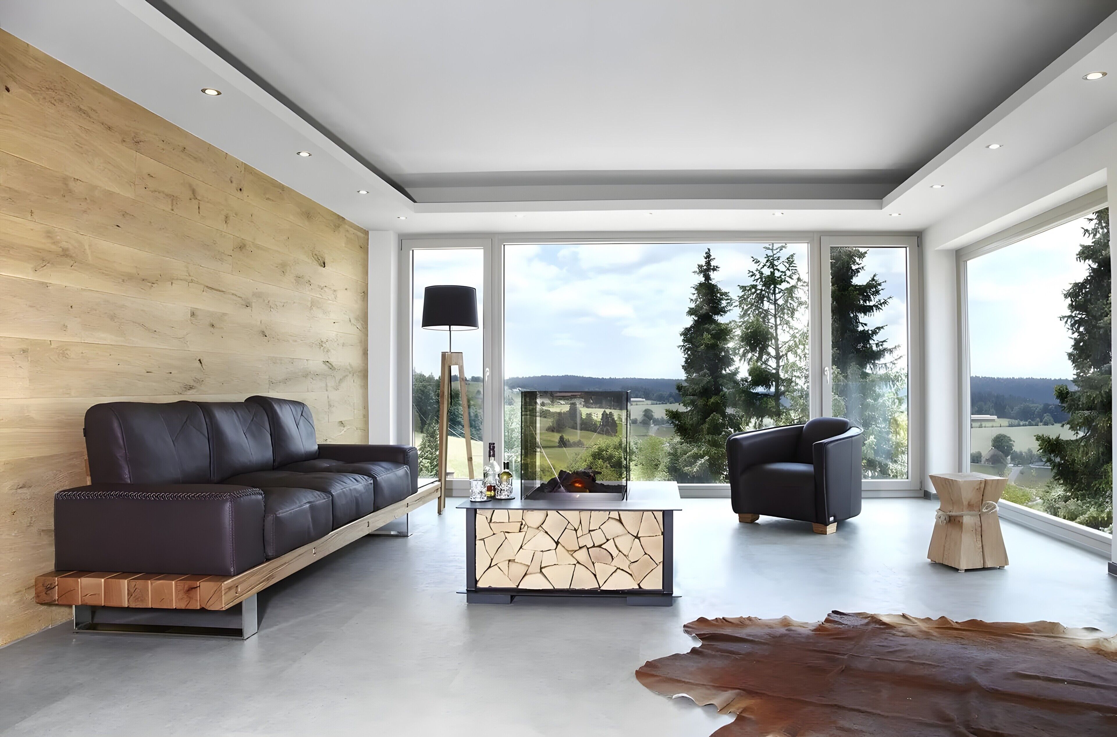 Télévision, cheminée