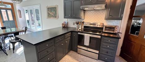 Microwave, oven, stovetop, dishwasher