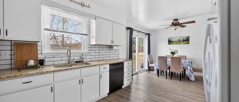 Microwave, oven, stovetop, dishwasher