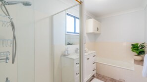 Shower, hair dryer