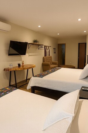 Junior Suite, Multiple Beds, Balcony, Mountain View | Memory foam beds, free minibar items, in-room safe